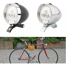 Fahrradlampe im Retro-Stil mit 3 LEDs, Vintage-Fahrradfrontlicht für mehr Sicherheit beim Radfahren in der Nacht