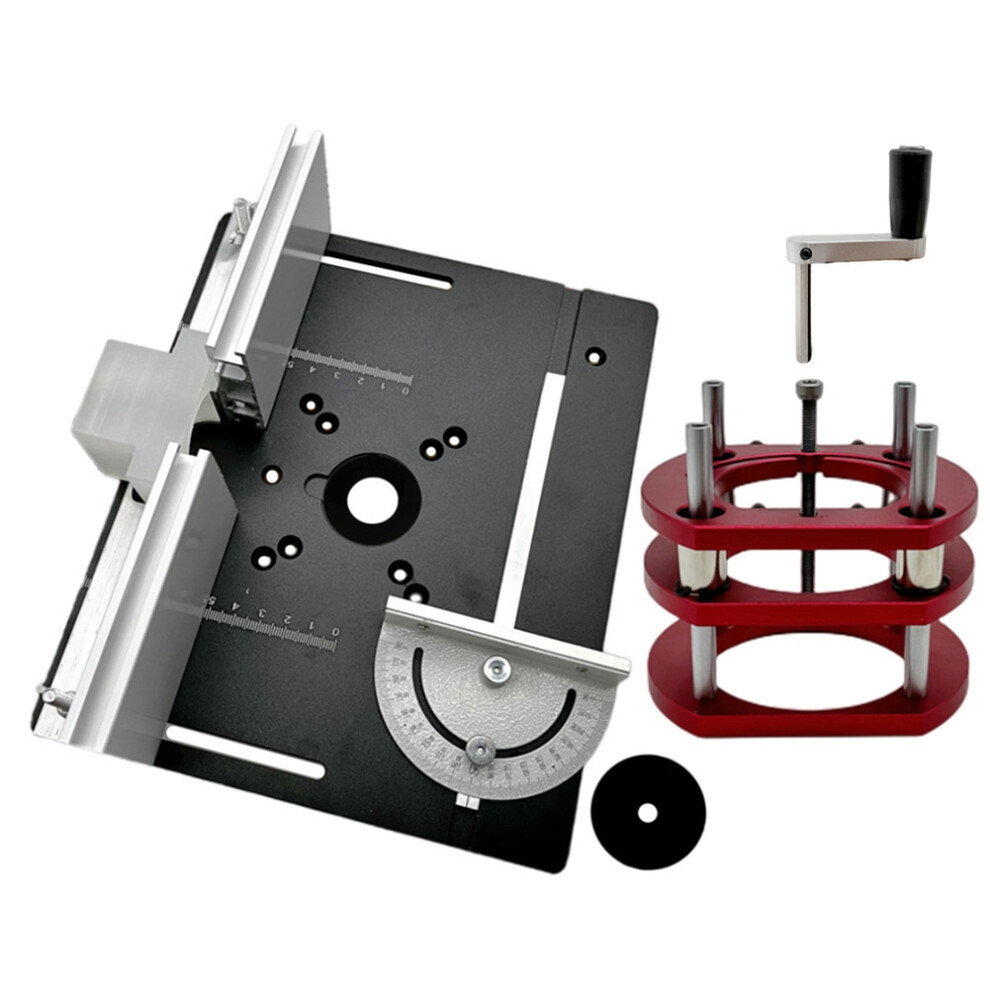Wood Router Plunge Base Lift W/ Aluminum Table Insert Plate For 65Mm D 4853197646522