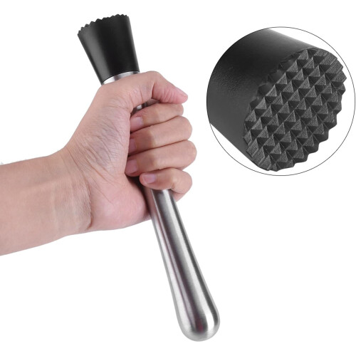 Stainless Steel Cocktail Muddler for Mojitos and Old Fashioned Drinks, Bartender Mixing Tool 2