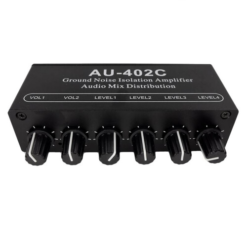 AU-402C Audio Mixed Distributor Signal Selector Switcher 4 Input 2 Out 1