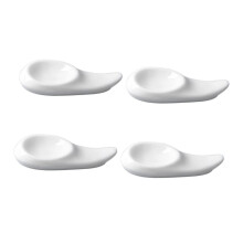 4 Pieces Ceramic Chopsticks Holder Decorative Chopsticks Rack for Storage Stylish White Chopsticks Stand for Home and Restaurant