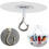 10Pcs Adhesive Ceiling Hooks for Popcorn Concrete Textured Ceiling Wall Surface, No Drilling Self Adhesive Ceiling Hooks 6