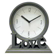 Retro Quiet Movement Love Letter Desk Shelf Clock for-Style A