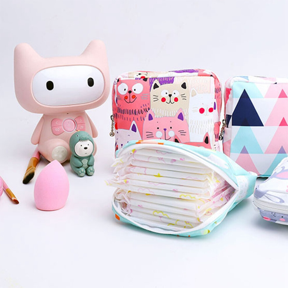 Typecat C Cute Large Capacity Sanitary Napkin Storage Bags Cartoon Girls Physiological Period Tampon Organiser Bag Bag