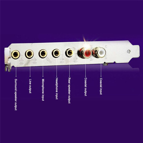 5.1 Sound Card PCI Express PCI-E Built-in Double Output Interface for PC Window XP/7/8/10 2