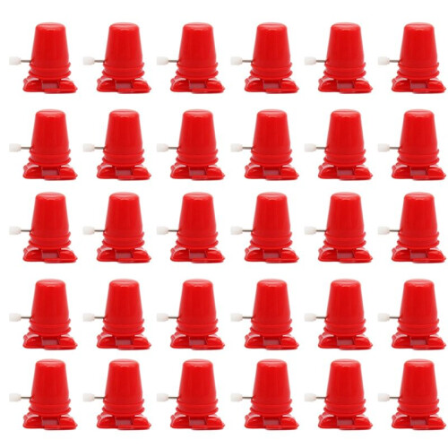 Red Clockwork Legged Robot DIY Materials Christmas Clockwork  Sports Accessories