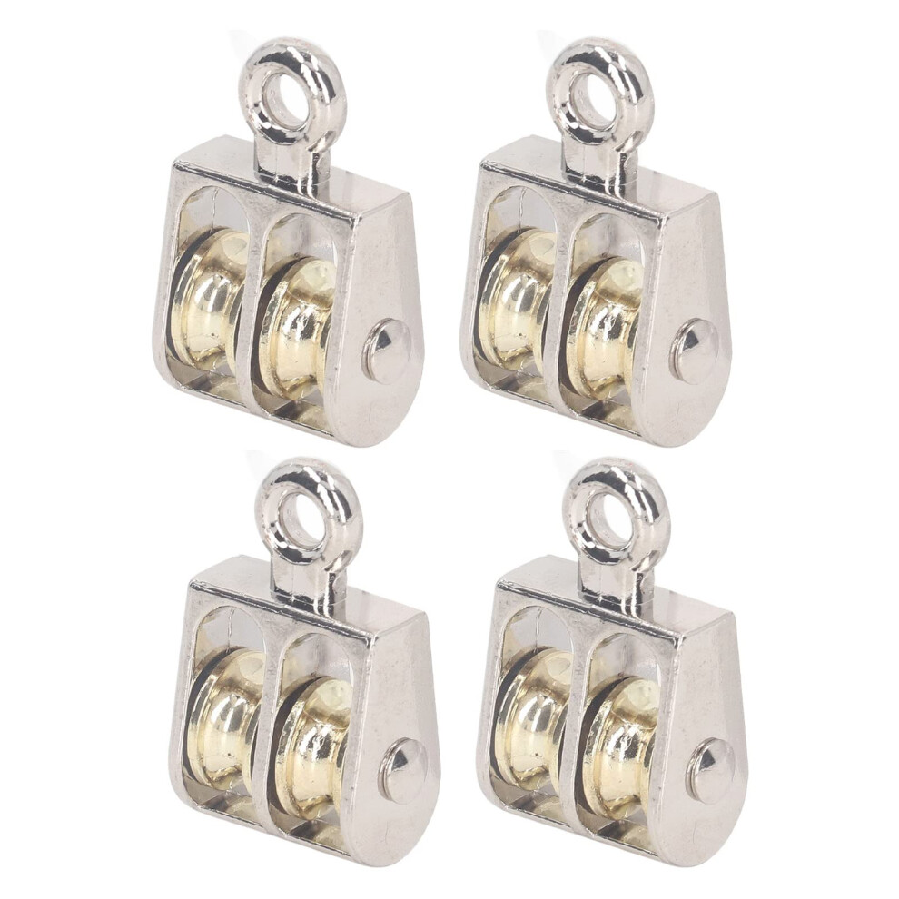 4 Pieces Double Pulley, 100Kg/220Lb Capacity, Bearing Zinc Alloy Crane Lifting Double Pulley. 9119770479433