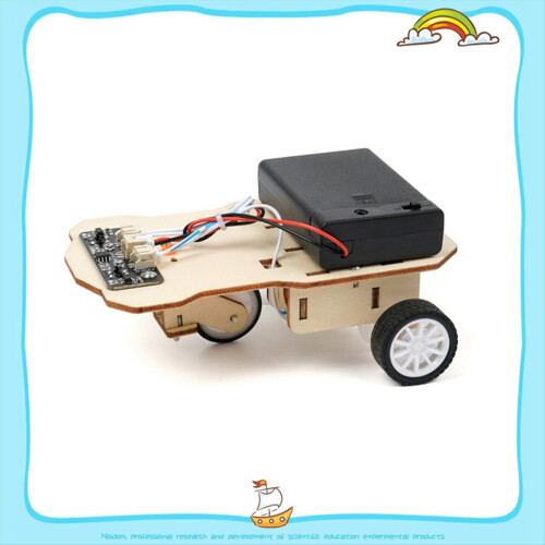 Wissenschaftliches Experiment: DIY-Holz-Tracking-Auto-Bausatzmodell 2