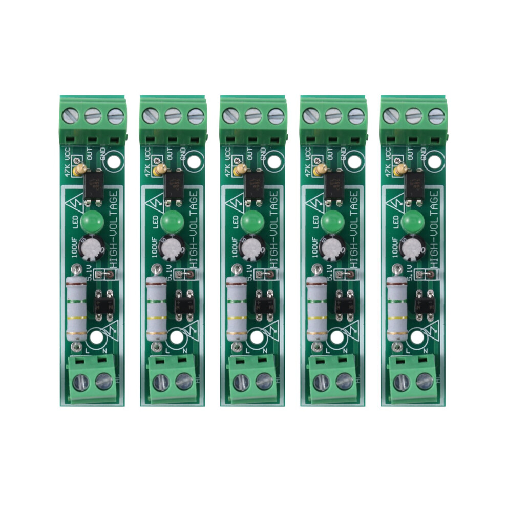 5Pcs Ac 220V Optocoupler Isolation Module Voltage Detector Board Ttl 3 4853841110607