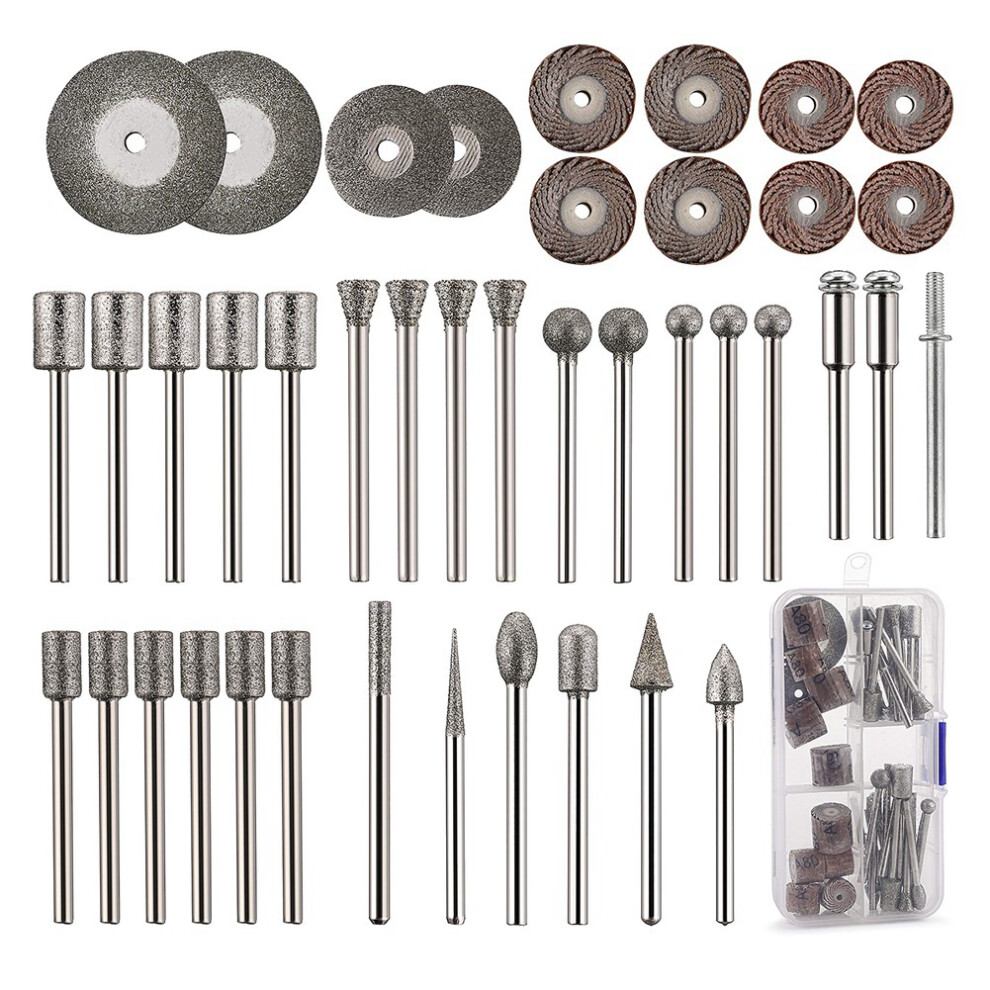 Photos - Other Hand Tools 43Pcs Stone Carving Set,26 Diamond Burr Bits, 10 Impeller,4 Cutting Wh