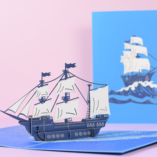 Περιπέτεια Ιστιοπλοΐας σας Περιμένει! 3D Ευχετήριες Κάρτες, Χειροποίητες 2