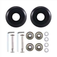 45mm x 19mm Luggage Suitcase Replacement Wheels PU Swivel Caster with