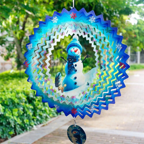 Cata-Ventos 3D, Cata-Vento Suspenso de Natal para Decoração de Natal, Decorações Artísticas de Quintal de 12 Polegadas, Presentes de Natal 1