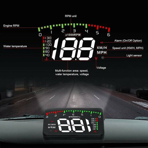 A900 OBD HUD Head Up Display Car Overspeed Warning Windshield Projecto 2