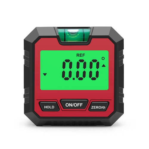 2X Mini Digital Protractor Inclinometer Electronic Goniometer Level Angle Measurement Meter Finder Level Box Red 1