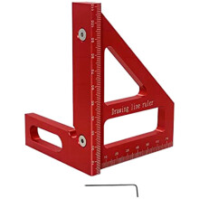 3D-Mehrwinkel-Messlineal 45/90 Grad, Aluminiumlegierung, Zeichenlineal