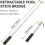Retractable Billiards Cue Stick Bridge with Removable Brass Bridge , Billiards Pool Cue Accessory,Low Bridge 10