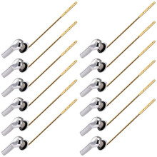 12 PCS Toilet Handle Lever Flush Replacement, Brass Universal Flush Lever Finish Handle for Most Front Mount Toilets