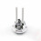 4PCS Toilet Flush Button Replaces 38mm Double-Button Switch Round Button Toilet Flush Button 5