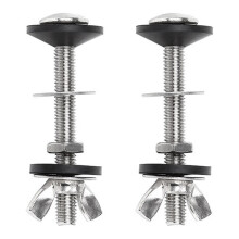 2 Pack Toilet Tank to Bowl Bolt Kits Cistern Bolts Kit,Stainless Steel Toilet Pan Fixing Fitting with Double Gaskets