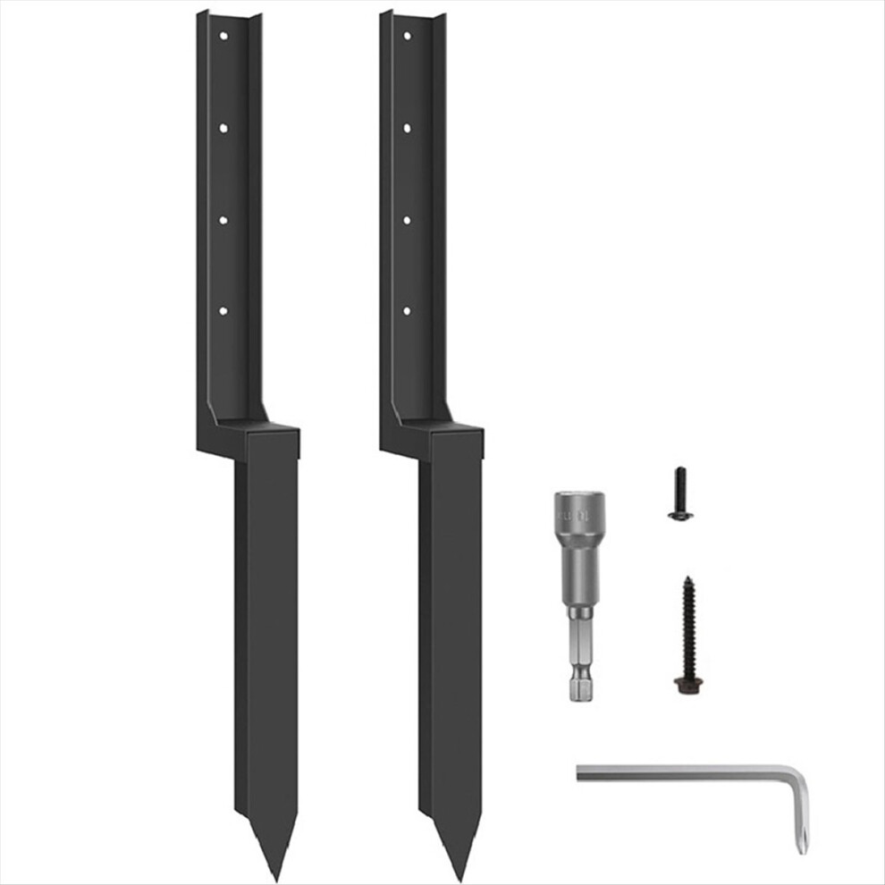 Heavy Duty Steel Fence Post Repair Kit, Stakes Anchor Ground Spike For 4853197663680