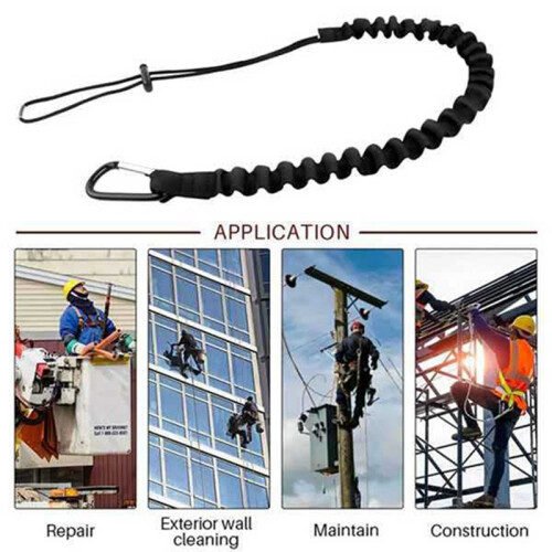 5 Pack Safety Tool Leash,Retractable Bungee Cord with Aluminum Lock Ca 2