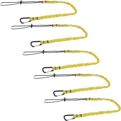 5 Pack Safety Tool Leash,Retractable Bungee Cord with Aluminum Lock Ca 1