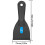 Robust polystyrene paint scraper set for difficult removal tasks, multipurpose set, ABS spatula, spatula, black 2