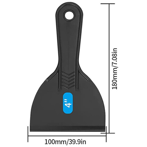 Robust polystyrene paint scraper set for difficult removal tasks, multipurpose set, ABS spatula, spatula, black 2