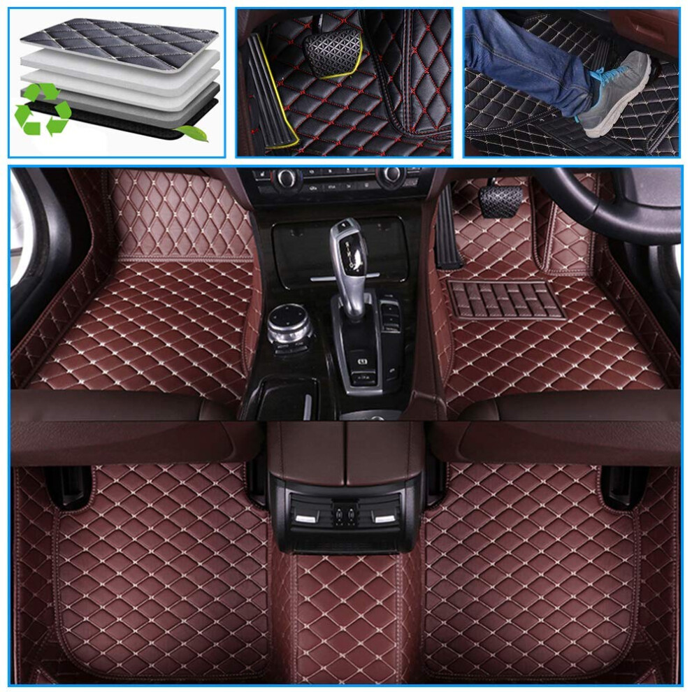 Car Floor Mats For Honda Accord 9Th Gen 20132017 Leather All Weather Nonslip Waterproof Coffee 9001264680091