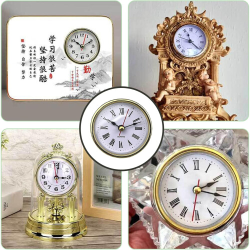 Insert Clock Faces Replacement 21/2 (65mm) Round Clock Face Insert Quartz Movement Classic Craft Home Decor 2