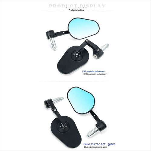 Universal Rearview Mirror Foldable Adjusable Anti-Dazzle for 13mm-14m 2