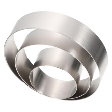 3pcs Stainless Steel Round Cake Molds for Baking Mousse, Fondant and Biscuits