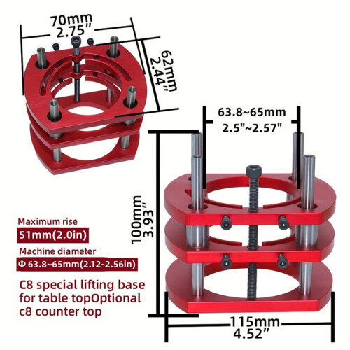 Router Lift with Fixed Base-Router Insert Plate-Woodworking Universal 2