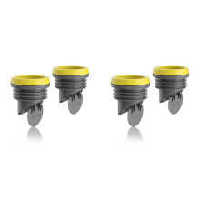4PCS Toilet Flanges Wax Rings with Prevent Backflow Valve - Thick Wax Bowl Ring Fits 3.2-4 Inch Waste Lines