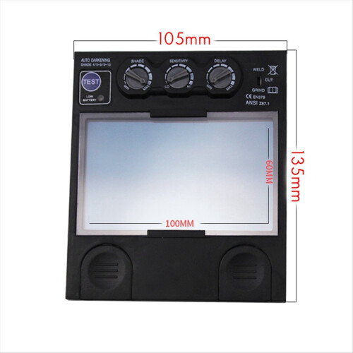 Welding Lens Solar Automatic LCD Dimming Helmet Filter Goggles Panel R 2