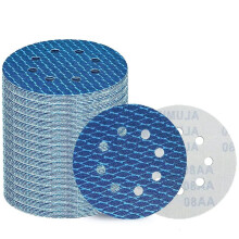 80Pcs Diamond Shape 5 Inch Sanding Disc, 8 Hole Hook and Loop Discs fo