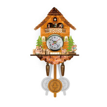 Langlebige Kuckucksuhr aus Holz mit einfacher- Stil B