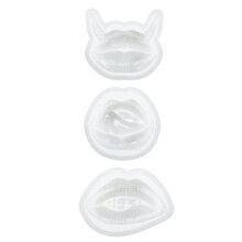 3 Pcs Lips Resin Mold 3D Phone Holder Phone Stand Molds Resin Art Molds Ornament Silicone UV Epoxy Casting Molds,B