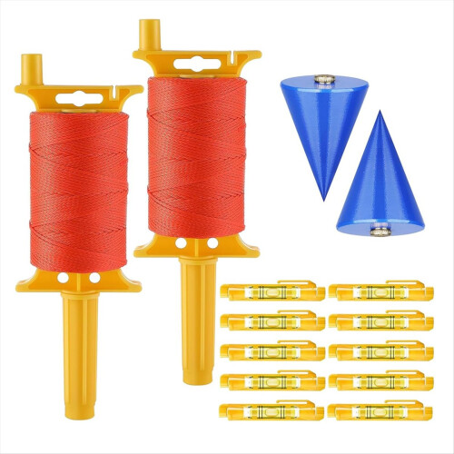 2 Pack Line with Handle Twisted Plumb Bob Braided Construction Nylon f