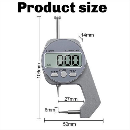0-10mm Electronic Thickness Gauge Precise Digital Micrometer Meter 2