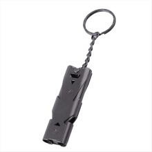 Double-Tube High-Decibel Whistle Outdoor Rescue Stainless Steel High-F