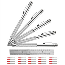 Tungsten Carbide Scriber Set for Metalworking,Magnetic Knurled Engravi