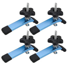 4er-Pack T-Schienen-Niederhalteklemmen mit T-Schrauben und Schieber, T-Schienenklemmen Aus Aluminiumlegierung für die Holzbearbeitung