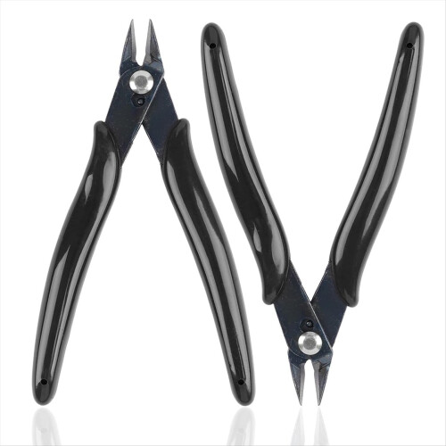 2 Pack Micro-Wire Cutters, 5 Inches Flush Cutters Pliers, Diagonal Sid 1
