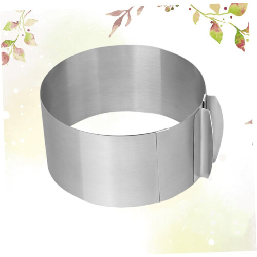 Adjustable Round Mousse Cake Mold Nonstick Baking Ring for Bread Biscuit Cookie 1