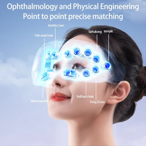 Eye Massage Device 16D Smart Acupoint Bluetooth Care Hot Compress Stea 2