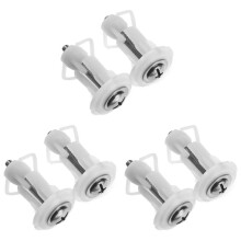 6Pcs Top Fix Toilet Cover Seat Screws Well Nut Pan Fixing WC Blind Hole Fitting Kit for Universal Toilet Seat Hinges