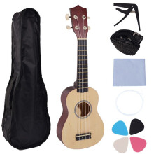 Mini Ukulélé D 21 Pouces, Niveau D'Entrée pour Débutants, Petite Guitare à Quatre Cordes, Instrument de Musique pour Enfants