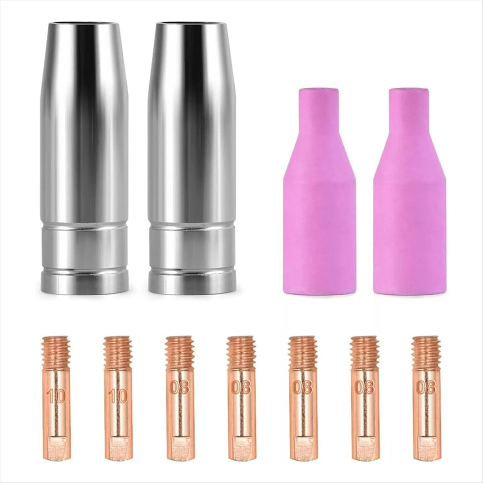 11Pcs Welding Nozzles Set Mig Torch 15Ak Compatible With Welder 4853197688492